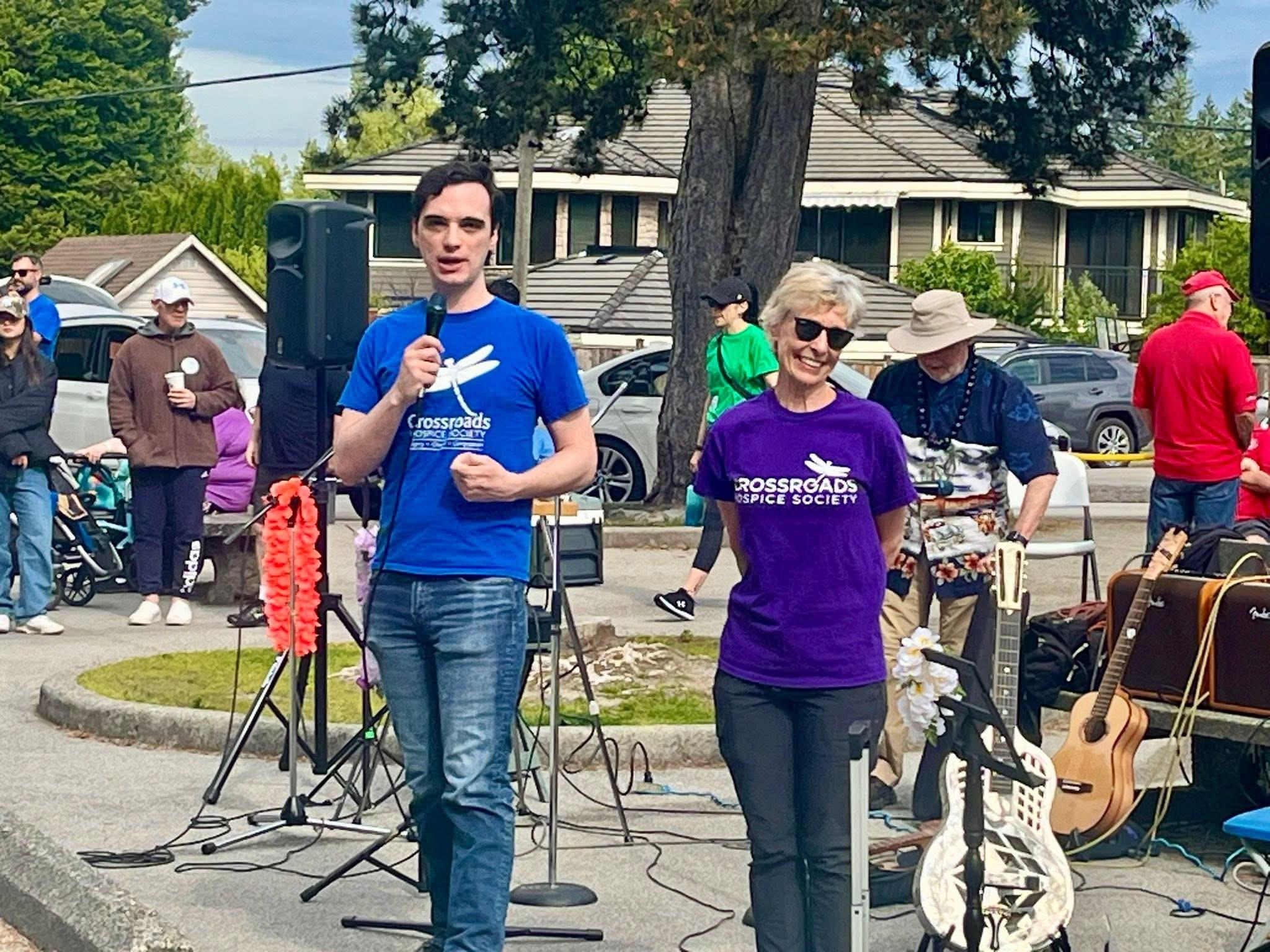 Emceeing Hike for Hospice